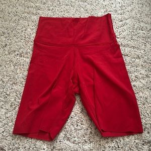 EUC Nike Red Yoga Biker Shorts